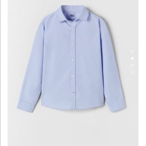 Zara kids basic Oxford shirt blue